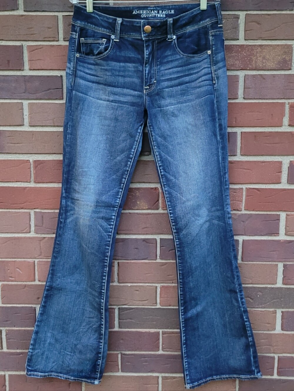 American Eagle AEO Kickboot Jeans Womens Size 12 X-Long, Measures 33x36 Bootcut